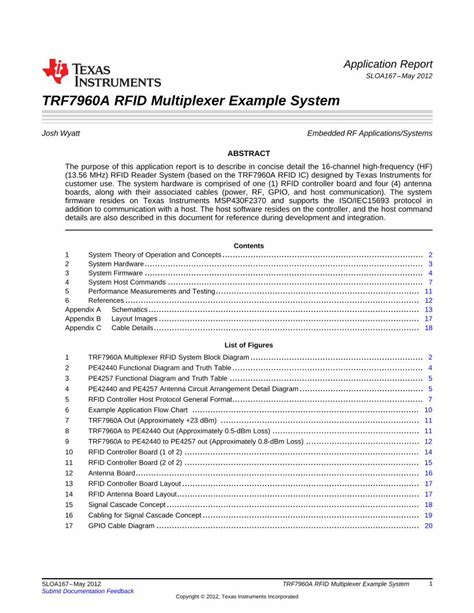 TRF7960A RFID Multiplexer Example System 